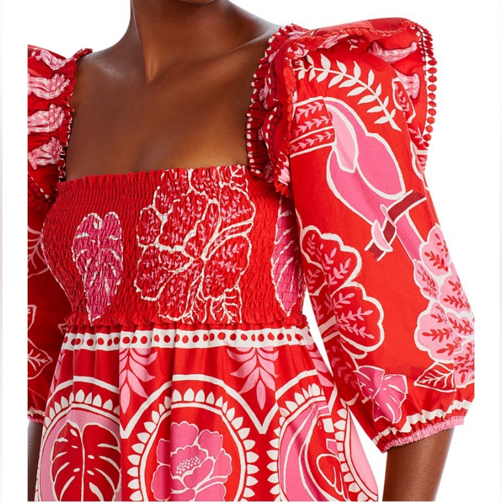 FARM Rio Red Floral Mini Dress - Picture 11 of 16